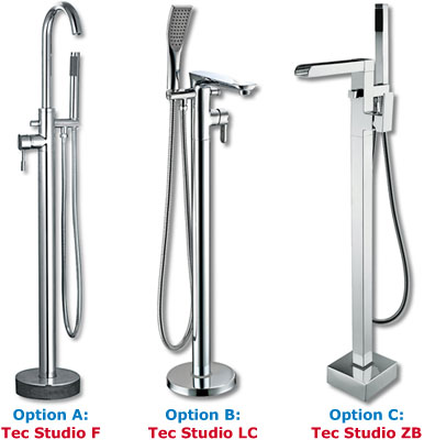 Why not add a stunning Freestanding Bath Shower Mixer Tap to your order? You can easily add one of these high quality, great value taps to your order via the menu below...